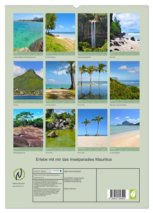 Découvrez avec moi l'île paradisiaque de l'île Maurice (Calendrier mural CALVENDO Premium 2024) 