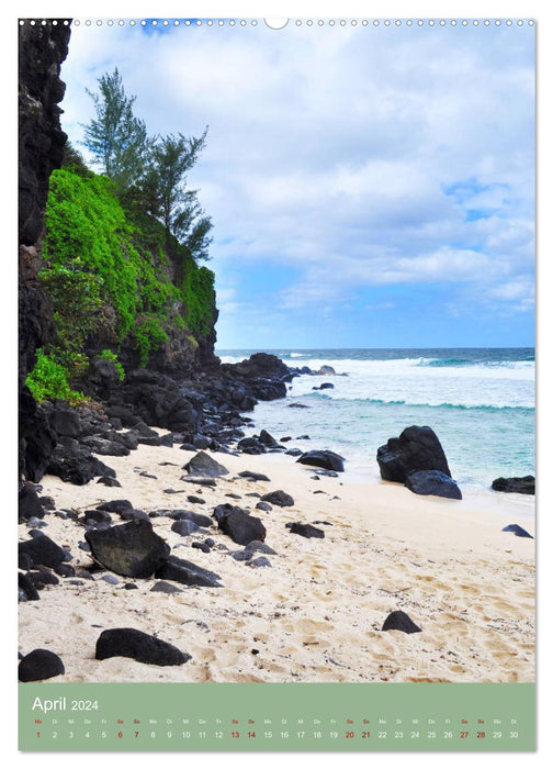 Découvrez avec moi l'île paradisiaque de l'île Maurice (Calendrier mural CALVENDO Premium 2024) 