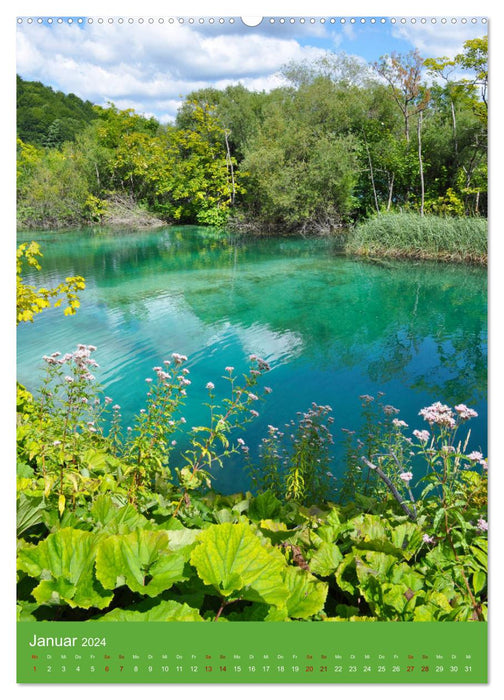 Erlebe mit mir die Zauberwelt der Plitvicer Seen (CALVENDO Wandkalender 2024)