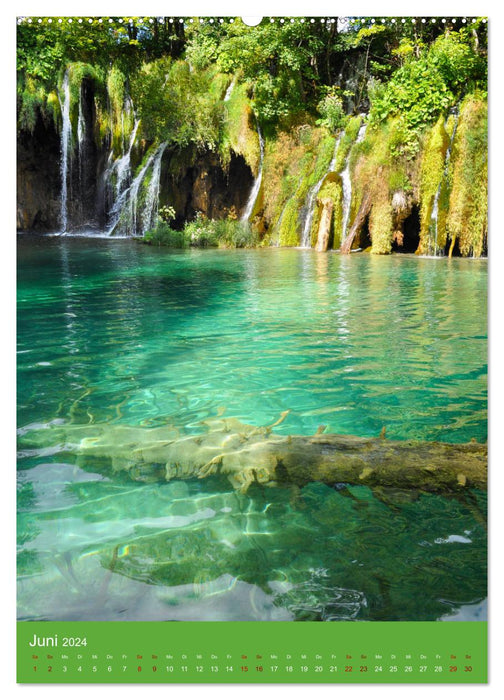 Découvrez avec moi le monde magique des lacs de Plitvice (calendrier mural CALVENDO 2024) 