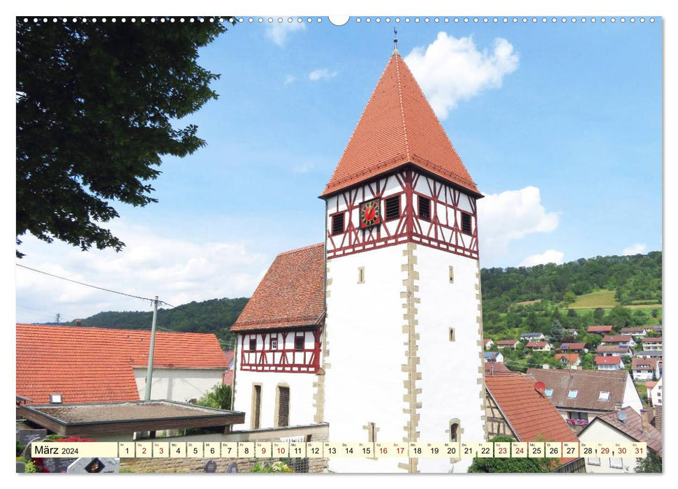 Fachwerk-Kirchen in Baden-Württemberg (CALVENDO Premium Wandkalender 2024)