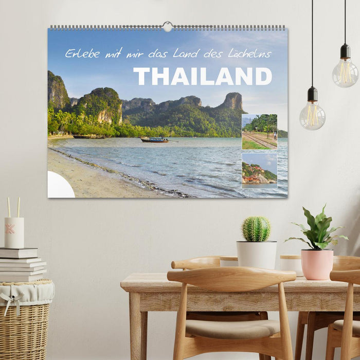 Découvrez avec moi le pays du sourire en Thaïlande (calendrier mural CALVENDO 2024) 