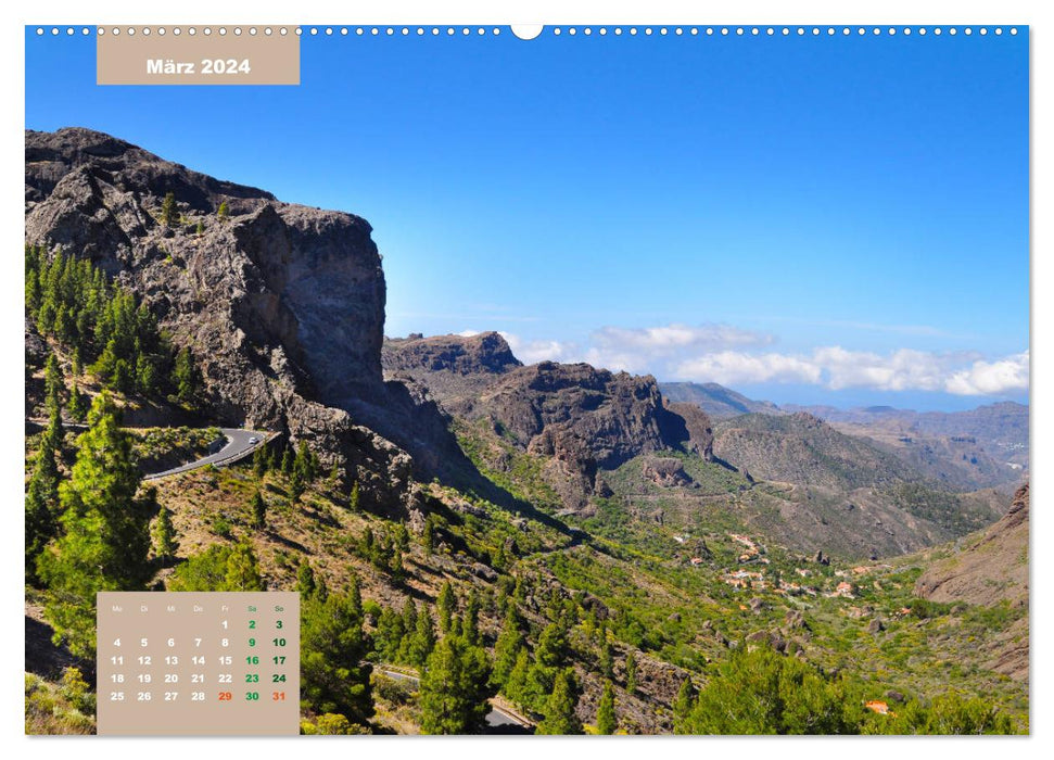 Vivez avec moi la montée au Roque Nublo (calendrier mural CALVENDO 2024) 
