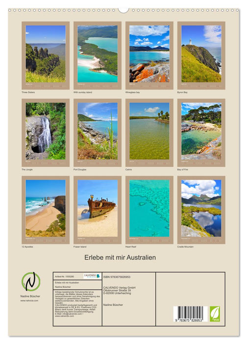 Erlebe mit mir Australien (CALVENDO Premium Wandkalender 2024)