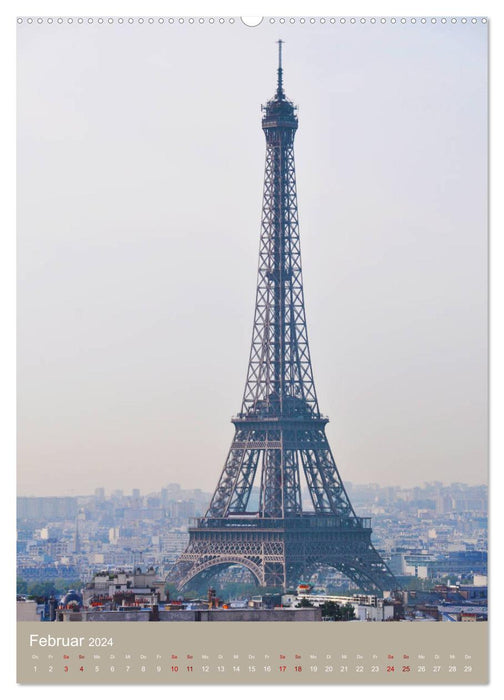 Découvrez avec moi la Tour Eiffel sous ses plus beaux côtés (Calendrier mural CALVENDO Premium 2024) 