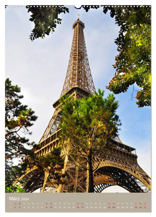 Découvrez avec moi la Tour Eiffel sous ses plus beaux côtés (Calendrier mural CALVENDO Premium 2024) 