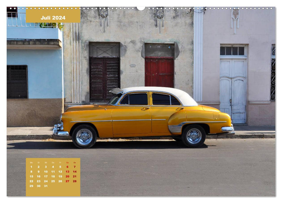 Découvrez les voitures anciennes à Cuba avec moi (Calendrier mural CALVENDO Premium 2024) 