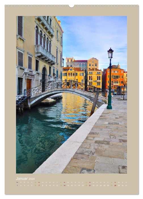 Erlebe mit mir Venedig im Winter (CALVENDO Premium Wandkalender 2024)