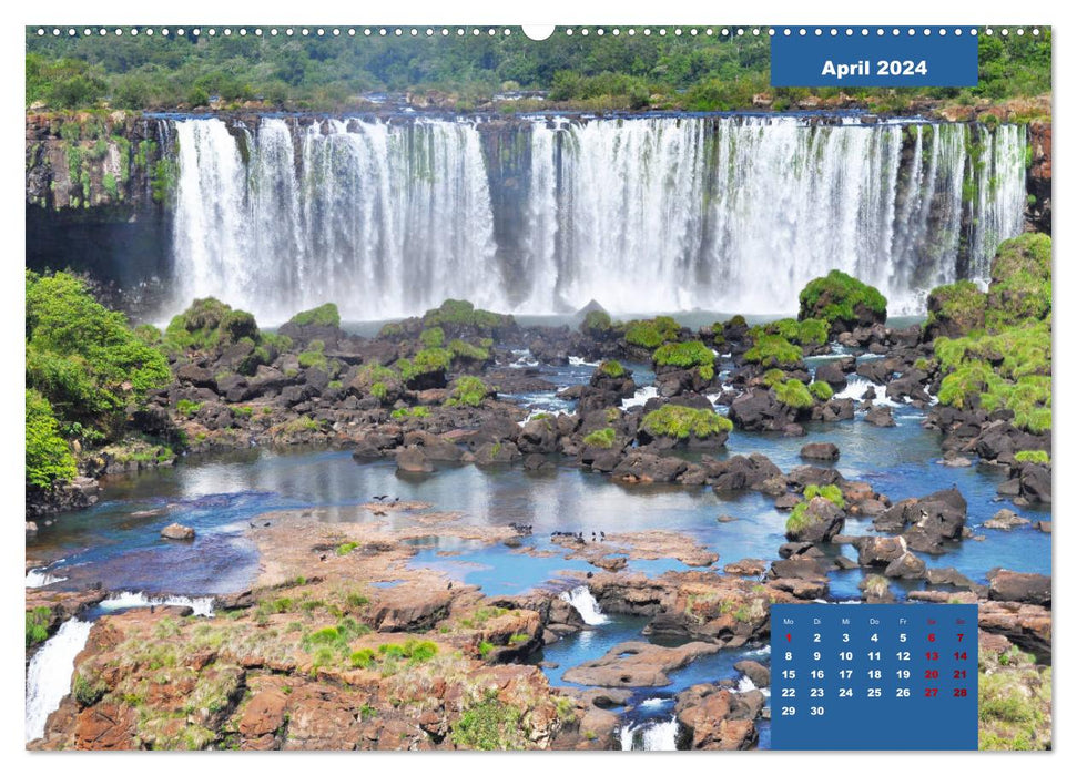 Découvrez les chutes d'Iguazú avec moi (Calendrier mural CALVENDO Premium 2024) 