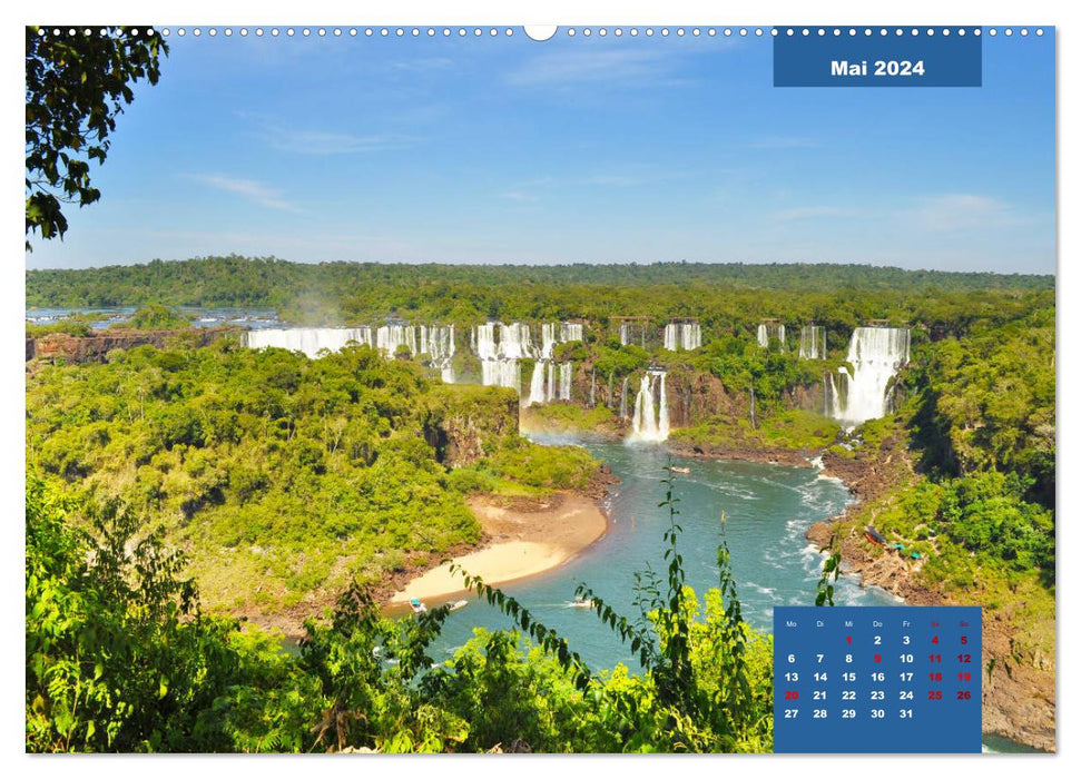 Erlebe mit mir die Wasserfälle von Iguazu (CALVENDO Wandkalender 2024)
