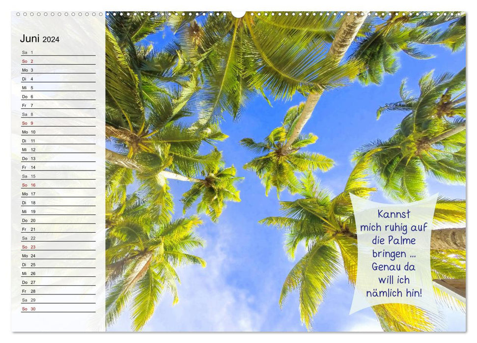 Endlich Urlaub und nichts wie weg! Lustiger Sprüchekalender für Urlaubsreife (CALVENDO Wandkalender 2024)