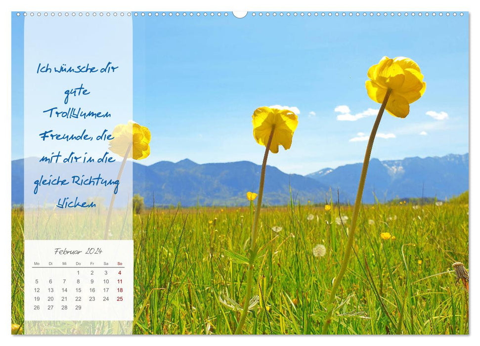 Blühende Herzenswünsche für Dich! (CALVENDO Premium Wandkalender 2024)