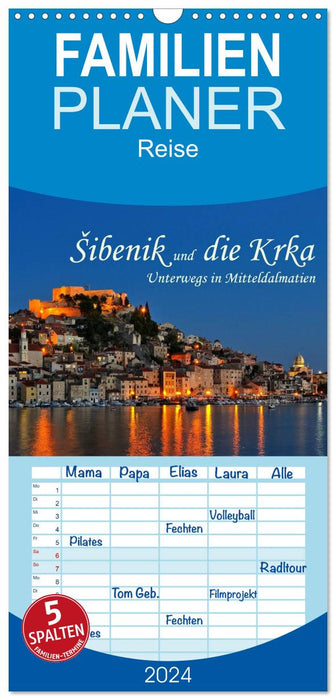 Šibenik und die Krka - Unterwegs in Mitteldalmatien (CALVENDO Familienplaner 2024)