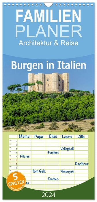 Burgen in Italien (CALVENDO Familienplaner 2024)