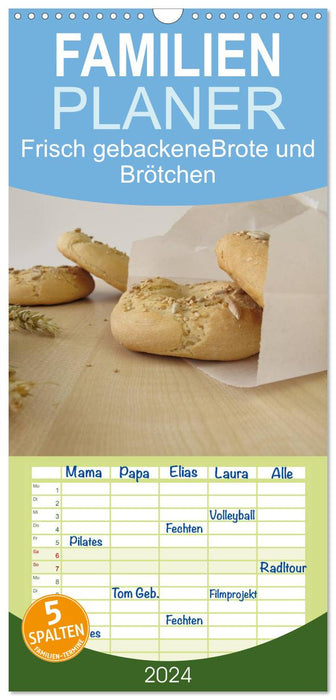 Frisch gebackene Brote und Brötchen (CALVENDO Familienplaner 2024)