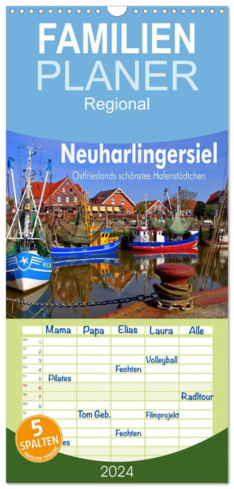Neuharlingersiel - Ostfrieslands schönstes Hafenstädtchen (CALVENDO Familienplaner 2024)