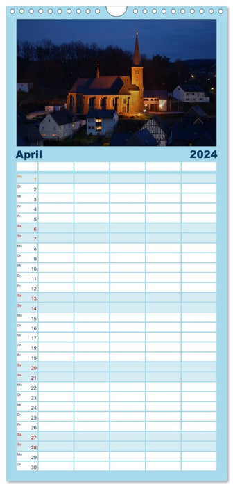 Blaue Stunde im Siegerland (CALVENDO Familienplaner 2024)