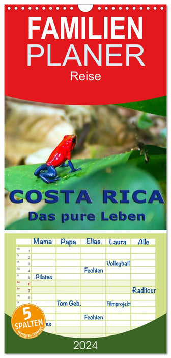 Costa Rica - das pure Leben (CALVENDO Familienplaner 2024)