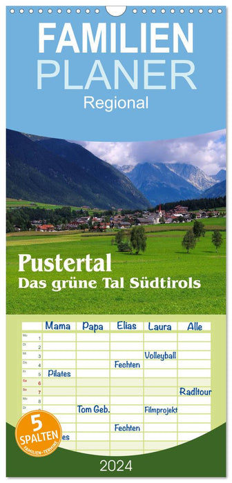 Pustertal - Das grüne Tal Südtirols (CALVENDO Familienplaner 2024)