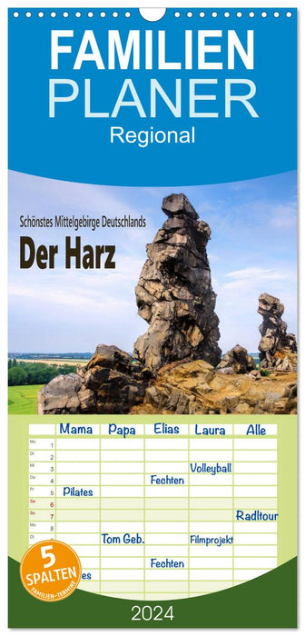 Der Harz - Schönstes Mittelgebirge Deutschlands (CALVENDO Familienplaner 2024)