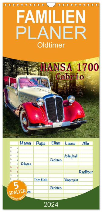 Hansa 1700 Cabrio (CALVENDO Familienplaner 2024)