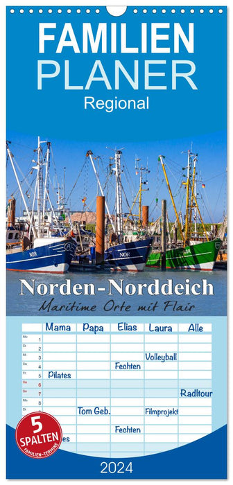 Norden-Norddeich. Maritime Orte mit Flair (CALVENDO Familienplaner 2024)