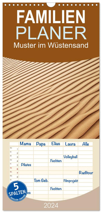 Muster im Wüstensand (CALVENDO Familienplaner 2024)