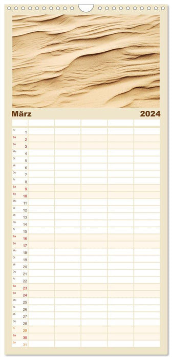Muster im Wüstensand (CALVENDO Familienplaner 2024)
