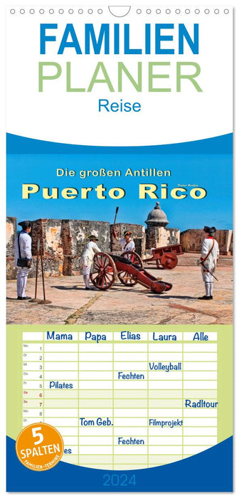 Die großen Antillen - Puerto Rico (CALVENDO Familienplaner 2024)