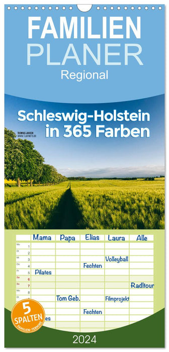 Schleswig-Holstein in 365 Farben (CALVENDO Familienplaner 2024)