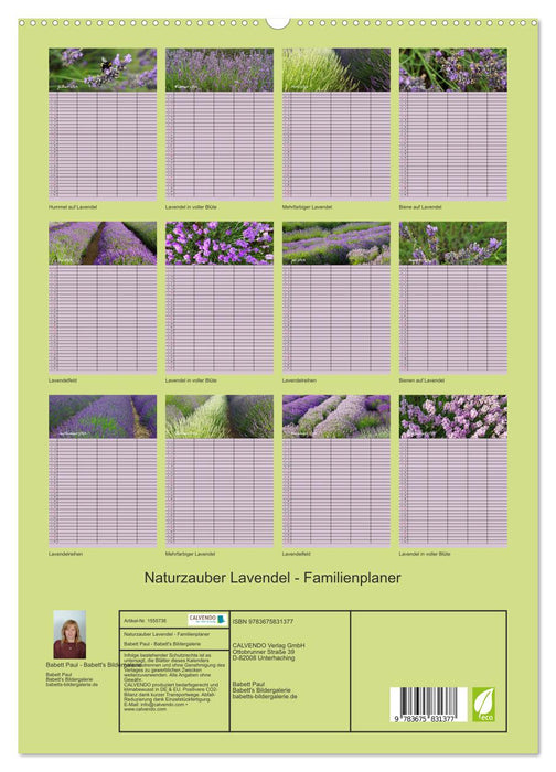 Naturzauber Lavendel - Familienplaner (CALVENDO Premium Wandkalender 2024)