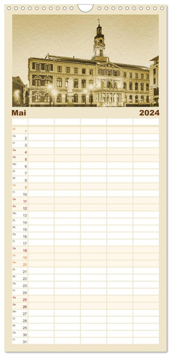 Riga – Ein Kalender im Zeitungsstil (CALVENDO Familienplaner 2024)