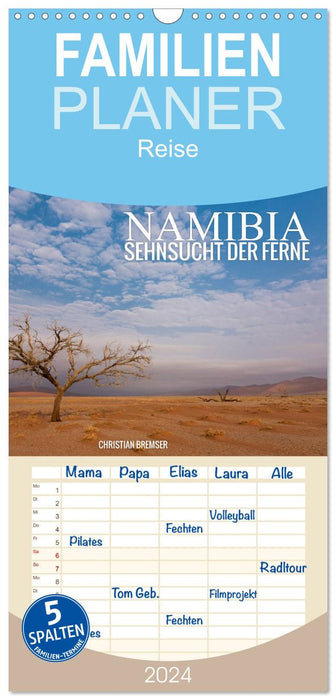 Namibia - Sehnsucht der Ferne (CALVENDO Familienplaner 2024)