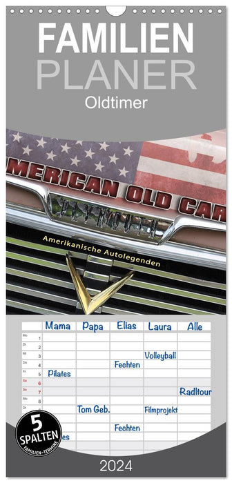 American Old Cars - Amerikanische Autolegenden (CALVENDO Familienplaner 2024)