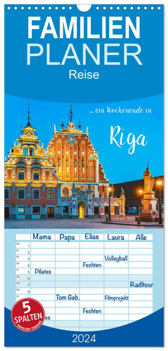 Ein Wochenende in Riga (CALVENDO Familienplaner 2024)
