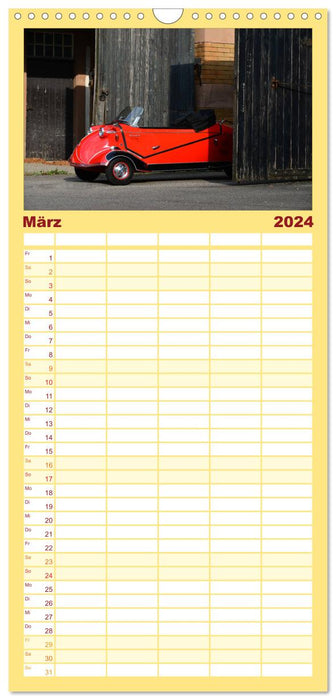 Messerschmitt KR 201 Roadster (CALVENDO Familienplaner 2024)