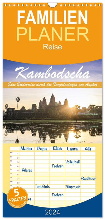 Kambodscha Eine Bilderreise durch die Tempelanlagen von Angkor (CALVENDO Familienplaner 2024)