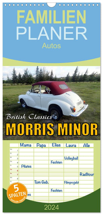 British Classics - Morris Minor (CALVENDO Familienplaner 2024)