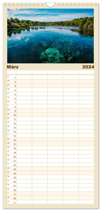 Neuseeland - Landschaftsträume (CALVENDO Familienplaner 2024)