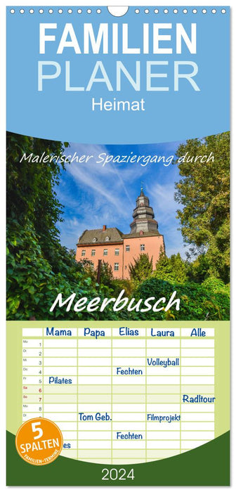 Malerischer Spaziergang durch Meerbusch (CALVENDO Familienplaner 2024)