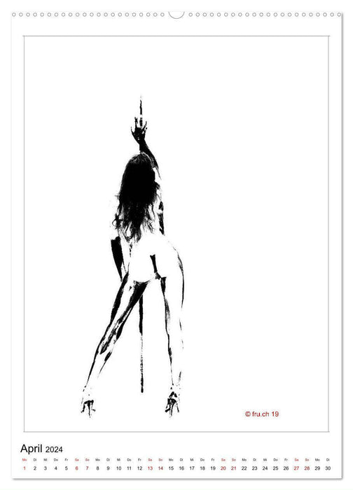 2 MODÈLES - À PROPOS DE MOI ET GABRIELA - Croquis de body painting Zenga Photography (Calendrier mural CALVENDO 2024) 