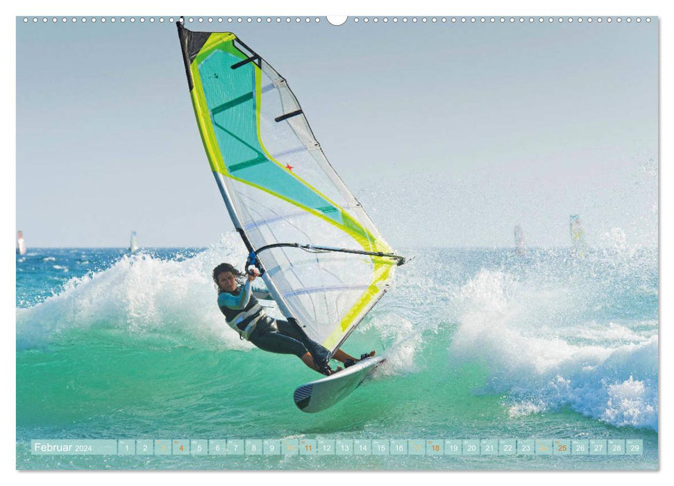 Windsurfen: Wasser, Gischt und Wellen - Edition Funsport (CALVENDO Wandkalender 2024)