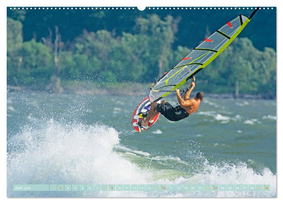 Windsurfen: Wasser, Gischt und Wellen - Edition Funsport (CALVENDO Wandkalender 2024)