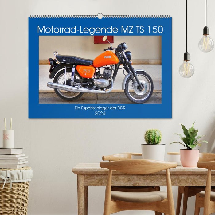 Motorrad-Legende MZ TS 150 - Ein Exportschlager der DDR (CALVENDO Wandkalender 2024)