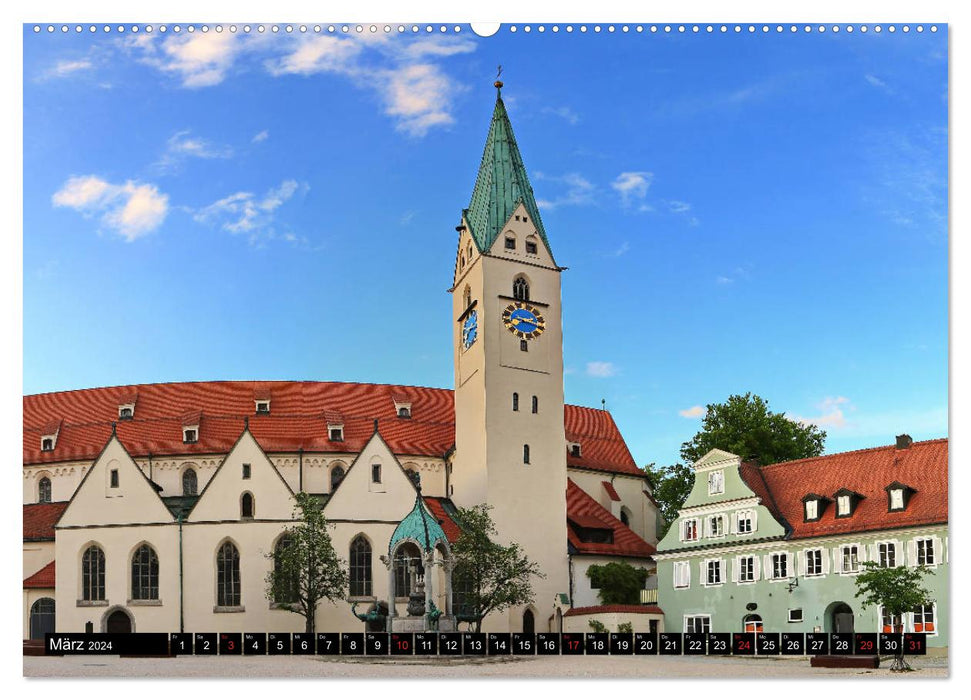 Kempten im Allgäu, die älteste Stadt Deutschlands (CALVENDO Premium Wandkalender 2024)