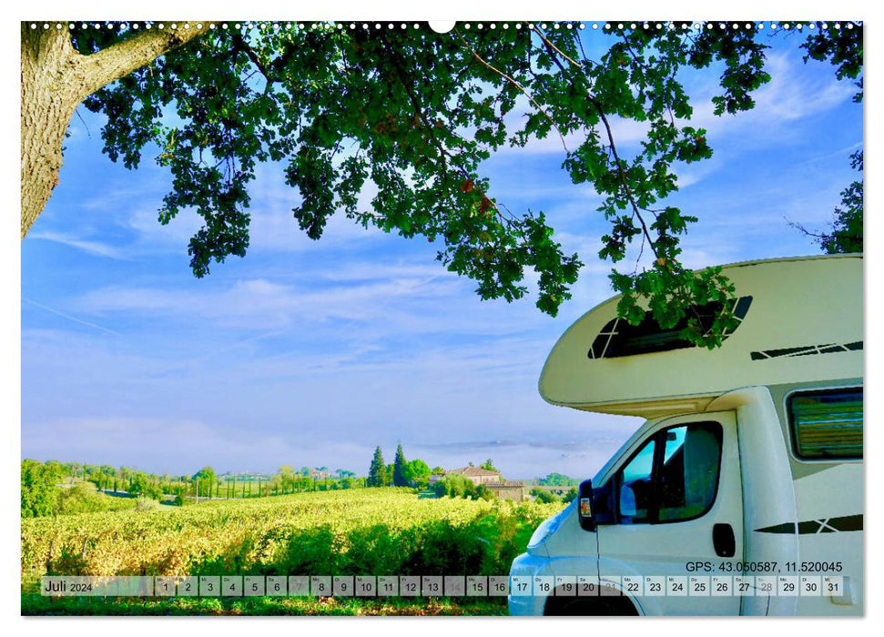 Mit dem Wohnmobil durch Italien (CALVENDO Premium Wandkalender 2024)