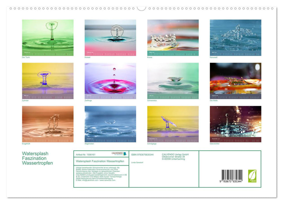 Watersplash (CALVENDO Premium Wandkalender 2024)