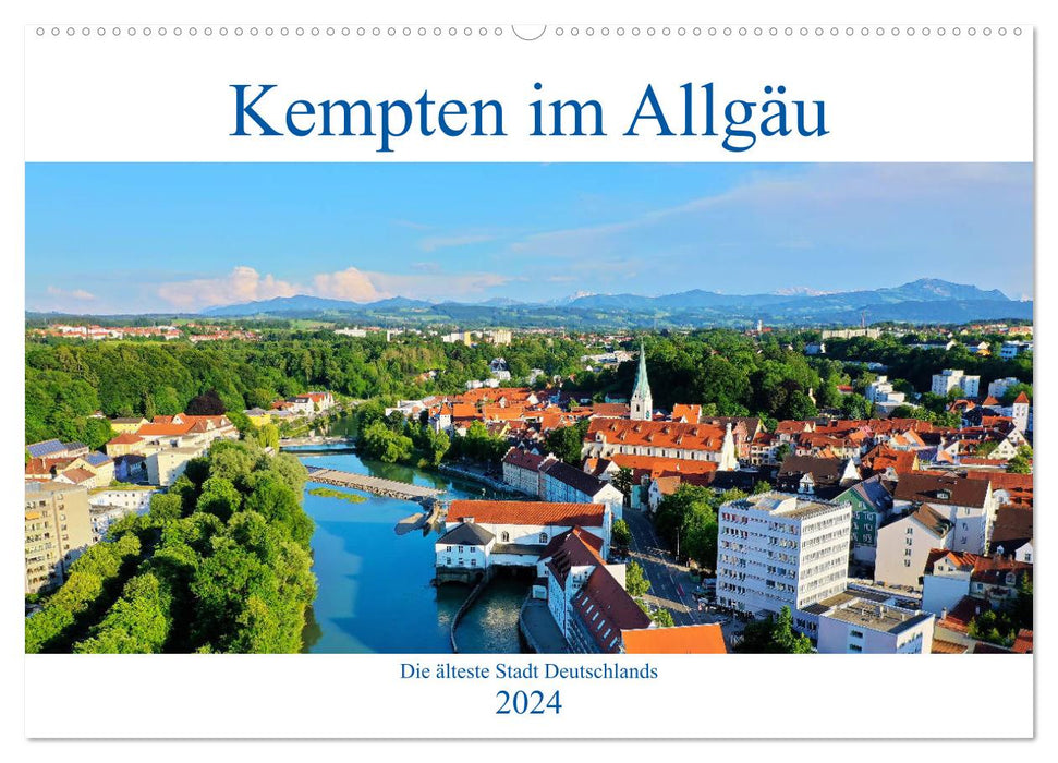 Kempten im Allgäu, die älteste Stadt Deutschlands (CALVENDO Wandkalender 2024)
