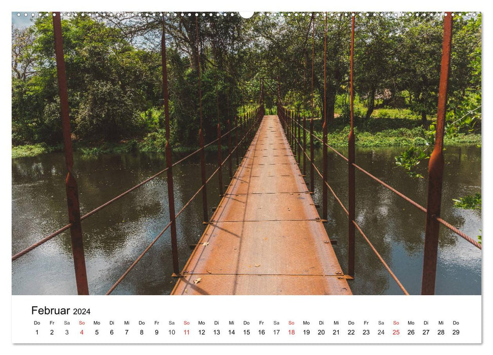 Sri Lanka auf der Spur - Tiere, Hochland und Küste (CALVENDO Premium Wandkalender 2024)