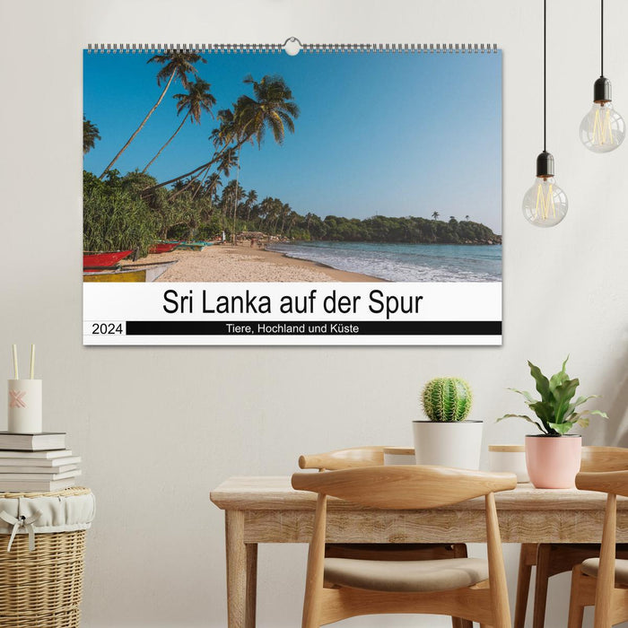 Sri Lanka auf der Spur - Tiere, Hochland und Küste (CALVENDO Wandkalender 2024)
